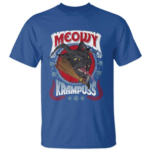 Christmas Krampus Cat T Shirt Meowy Krampuss Black Cat TS09 Royal Blue Print Your Wear