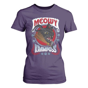 Christmas Krampus Cat T Shirt For Women Meowy Krampuss Black Cat TS09 Purple Print Your Wear