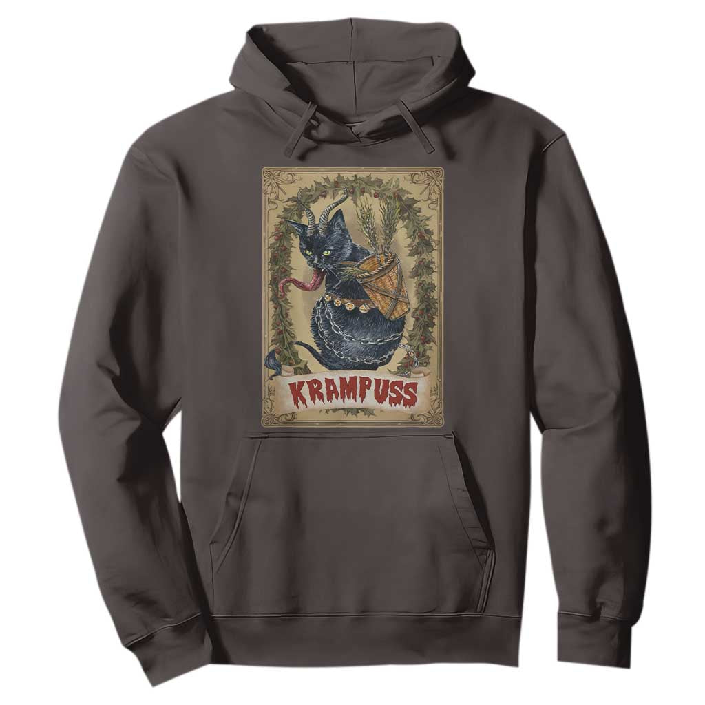 Krampus Cat Hoodie Krampuss Black Cat Vintage Horror Christmas TS09 Dark Chocolate Print Your Wear