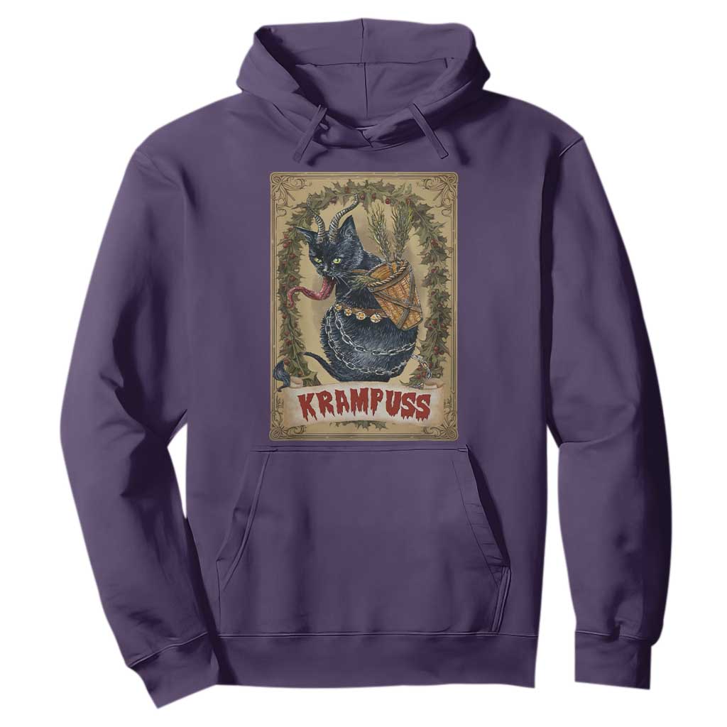 Krampus Cat Hoodie Krampuss Black Cat Vintage Horror Christmas TS09 Purple Print Your Wear