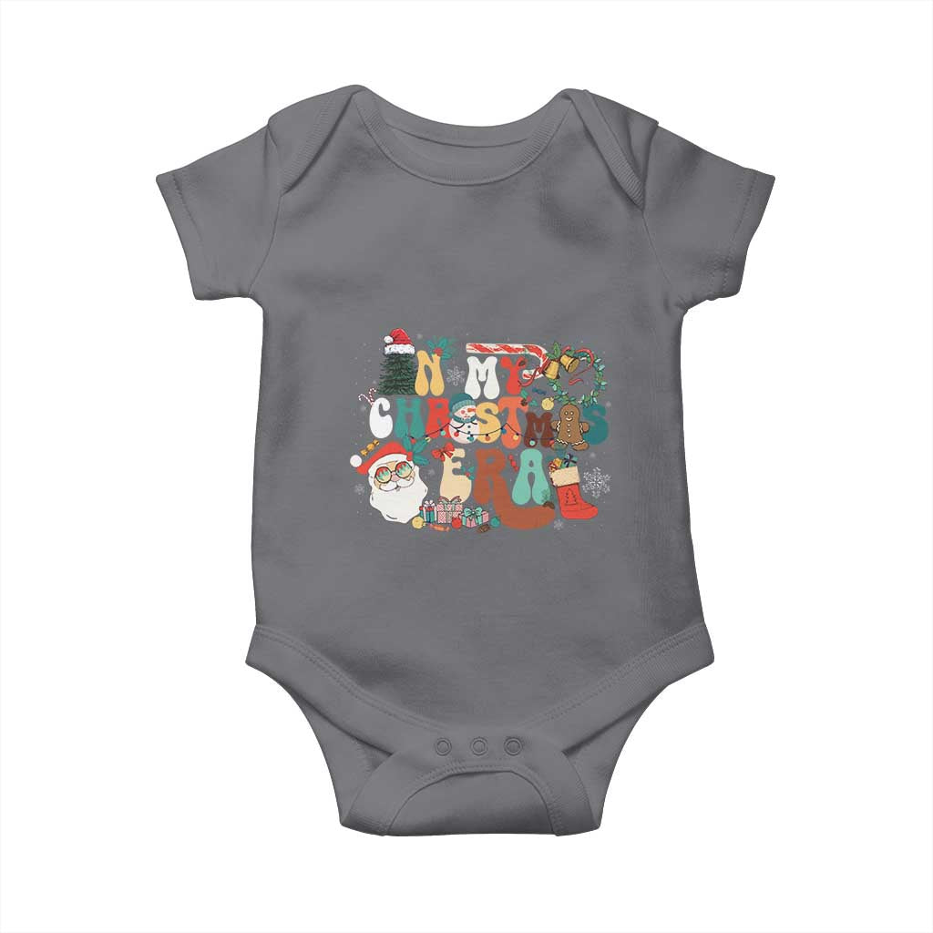 In My Christmas Era Retro Groovy Baby Onesie TS09 Charcoal Print Your Wear