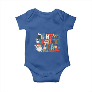 In My Christmas Era Retro Groovy Baby Onesie TS09 Royal Blue Print Your Wear