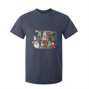 In My Christmas Era Retro Groovy T Shirt For Kid TS09 Navy Print Your Wear