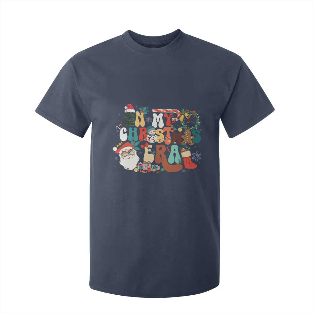 In My Christmas Era Retro Groovy T Shirt For Kid TS09 Navy Print Your Wear