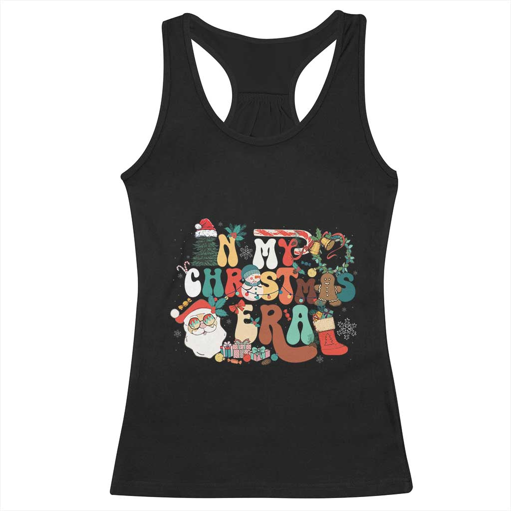 In My Christmas Era Retro Groovy Racerback Tank Top TS09 Black Print Your Wear
