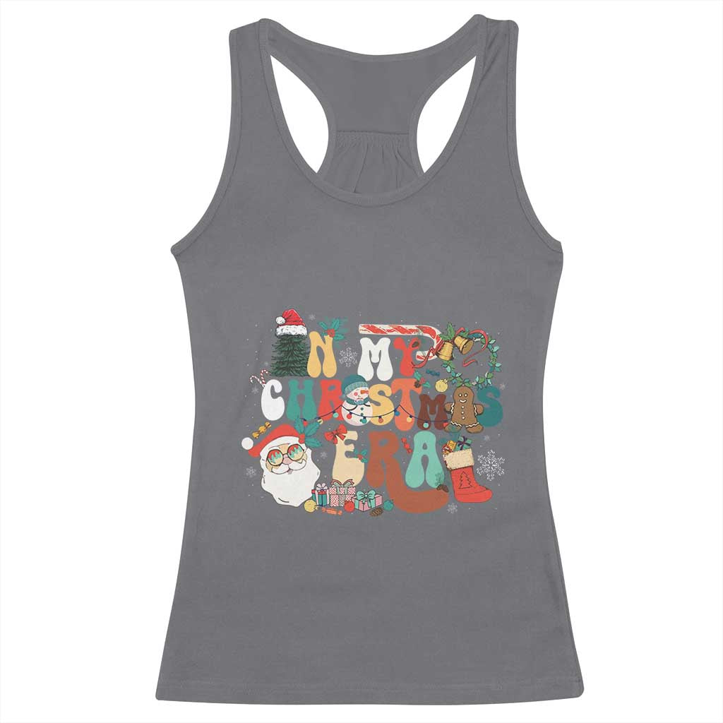 In My Christmas Era Retro Groovy Racerback Tank Top TS09 Charcoal Print Your Wear