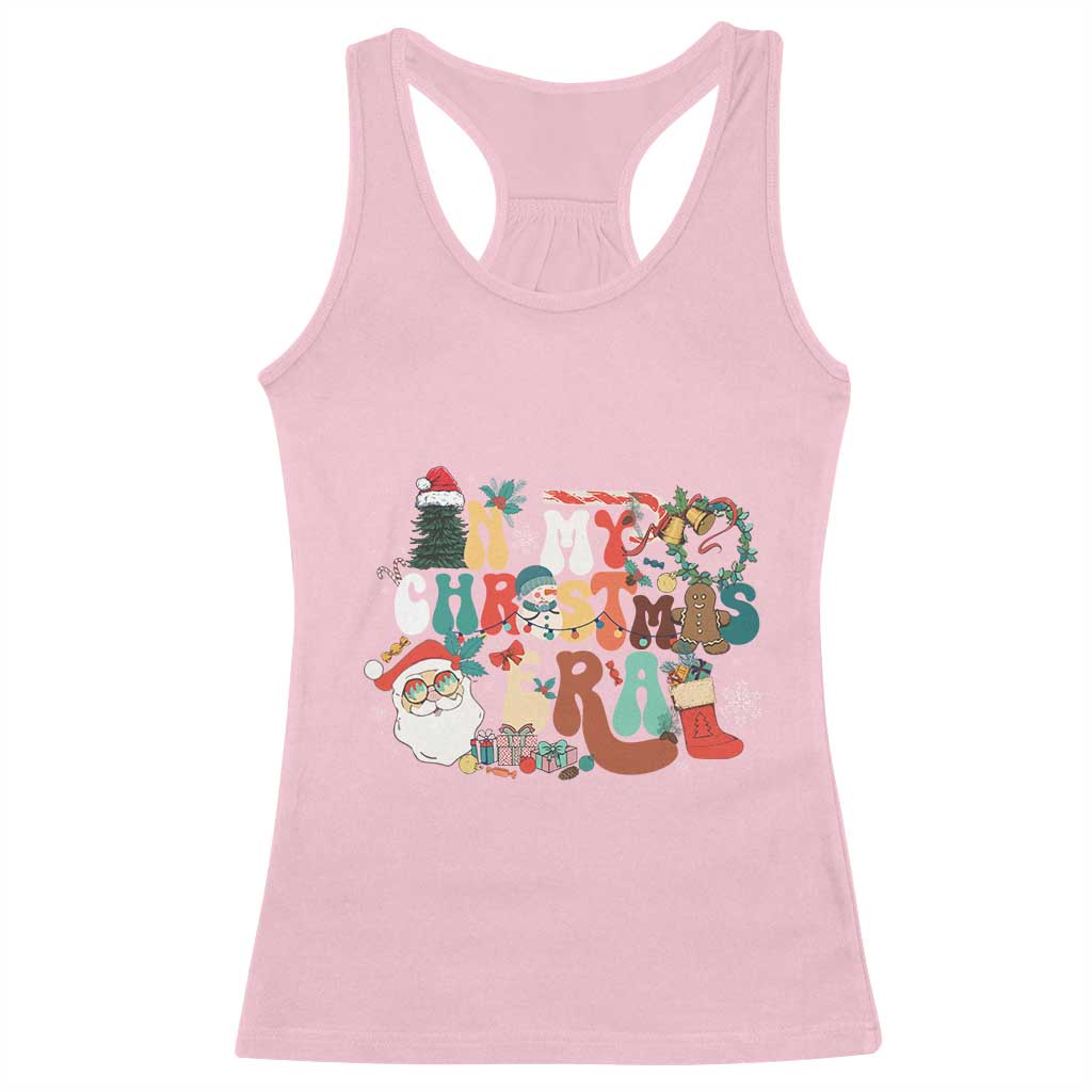 In My Christmas Era Retro Groovy Racerback Tank Top TS09 Light Pink Print Your Wear