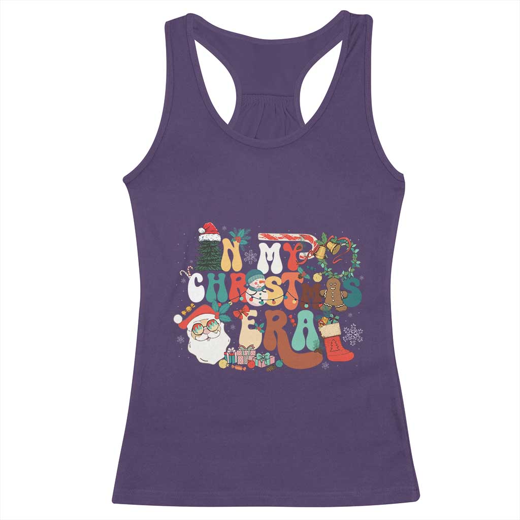 In My Christmas Era Retro Groovy Racerback Tank Top TS09 Purple Print Your Wear