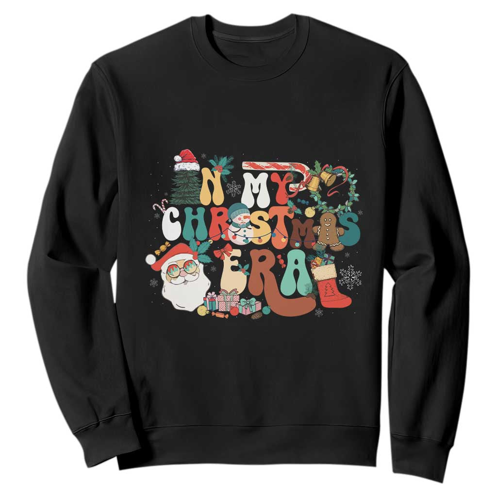 In My Christmas Era Retro Groovy Sweatshirt TS09 Black Print Your Wear