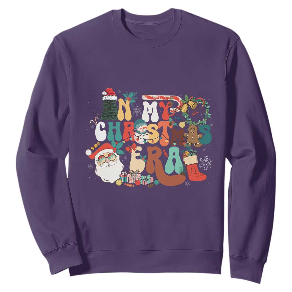 In My Christmas Era Retro Groovy Sweatshirt TS09 Purple Print Your Wear