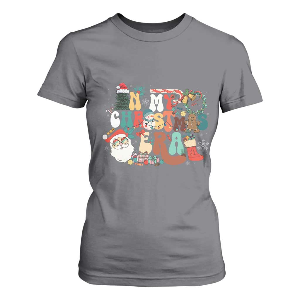 In My Christmas Era Retro Groovy T Shirt For Women TS09 Charcoal Print Your Wear