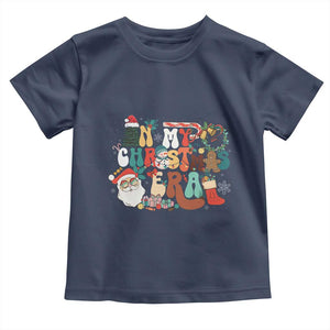 In My Christmas Era Retro Groovy Toddler T Shirt TS09 Navy Print Your Wear