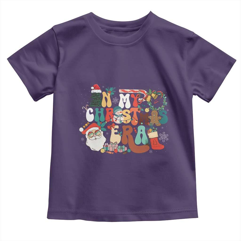 In My Christmas Era Retro Groovy Toddler T Shirt TS09 Purple Print Your Wear