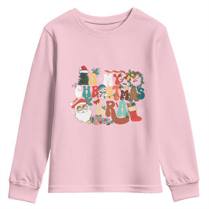 In My Christmas Era Retro Groovy Youth Sweatshirt TS09 Light Pink Print Your Wear