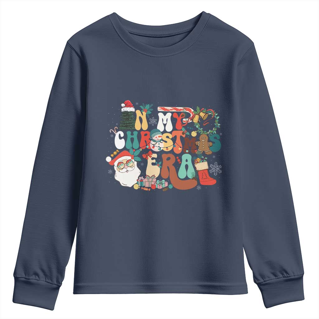 In My Christmas Era Retro Groovy Youth Sweatshirt TS09 Navy Print Your Wear