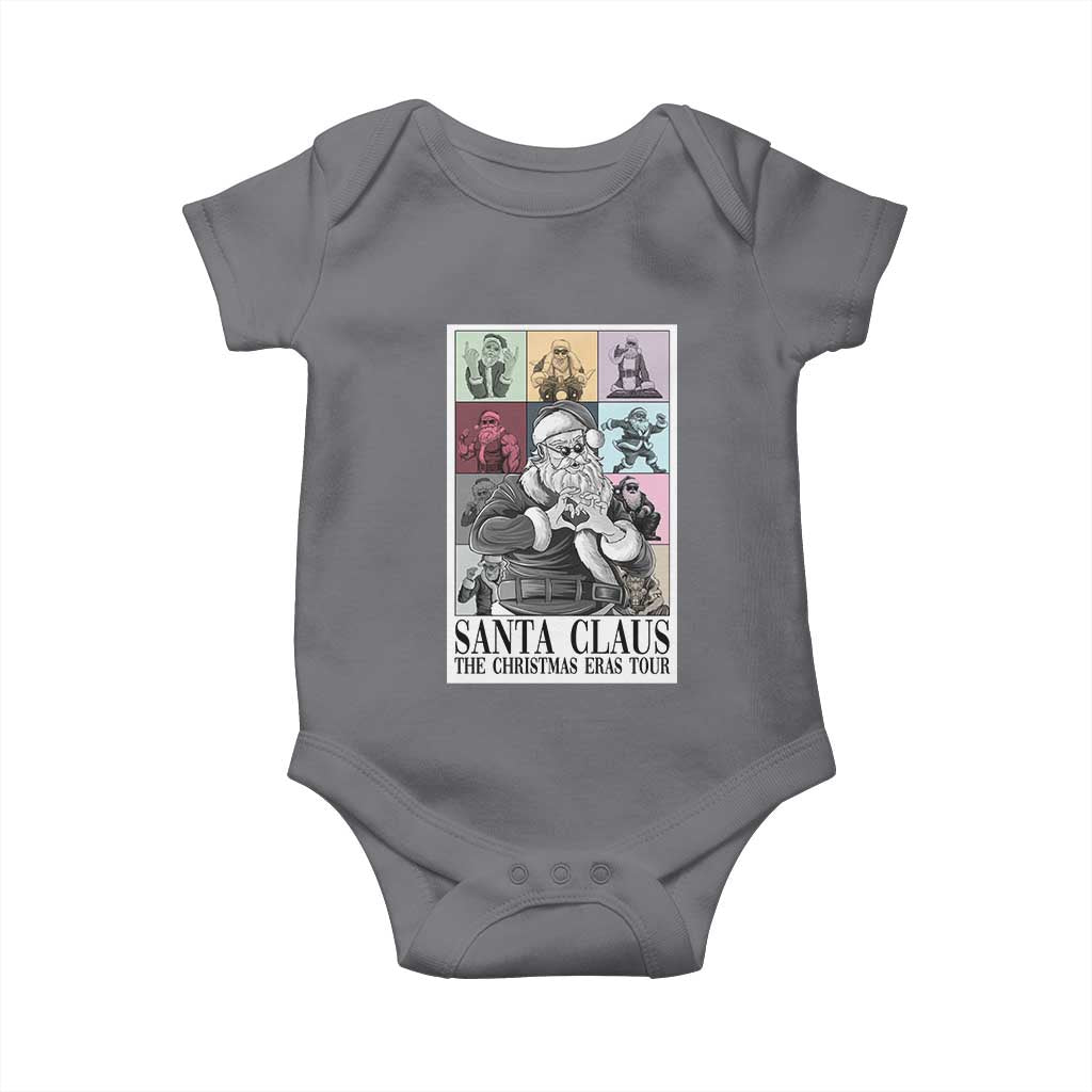 Funny Santa Claus The Christmas Eras Tours Baby Onesie TS09 Charcoal Print Your Wear