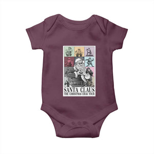 Funny Santa Claus The Christmas Eras Tours Baby Onesie TS09 Maroon Print Your Wear