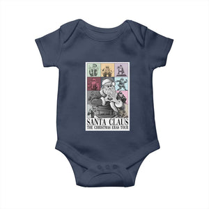 Funny Santa Claus The Christmas Eras Tours Baby Onesie TS09 Navy Print Your Wear