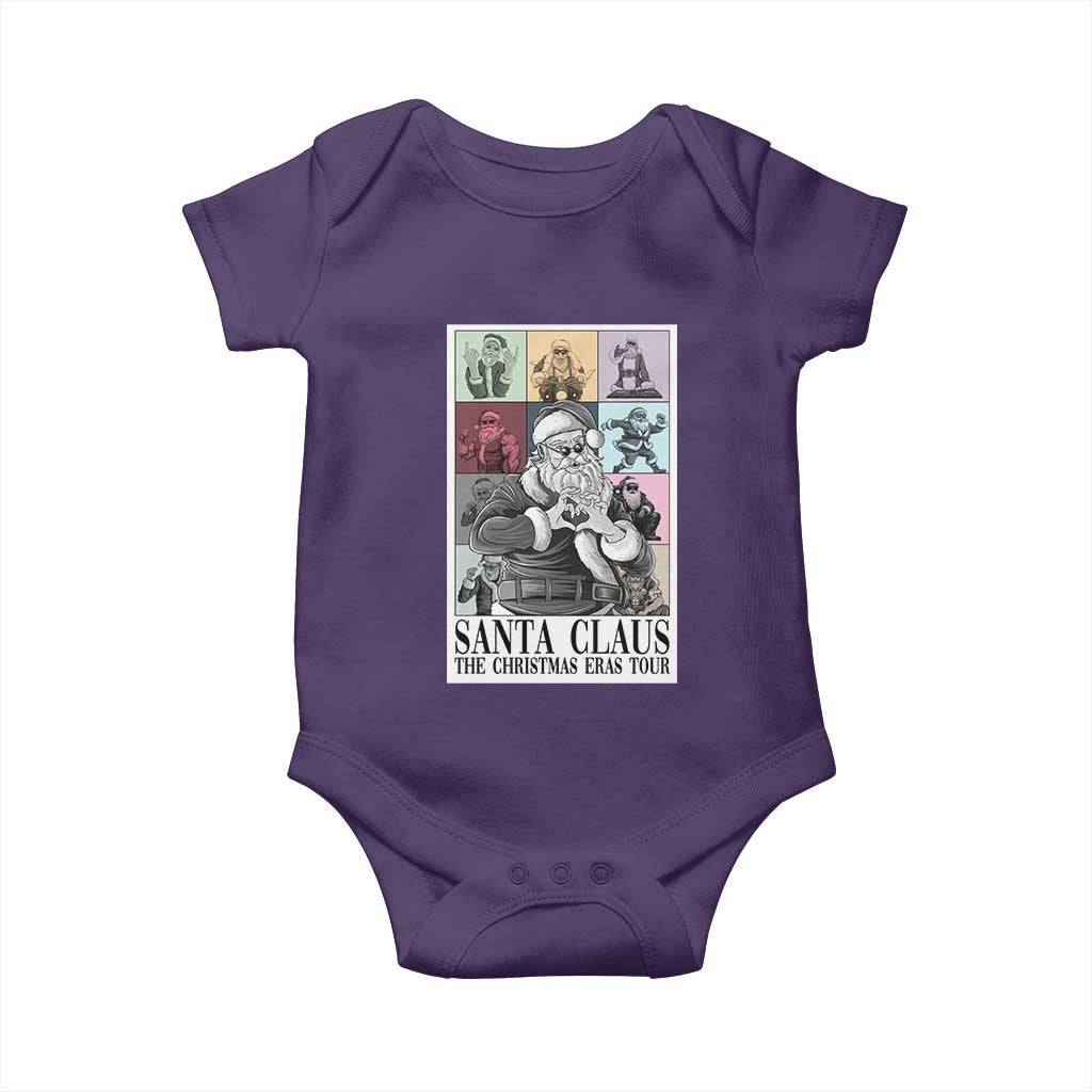 Funny Santa Claus The Christmas Eras Tours Baby Onesie TS09 Purple Print Your Wear