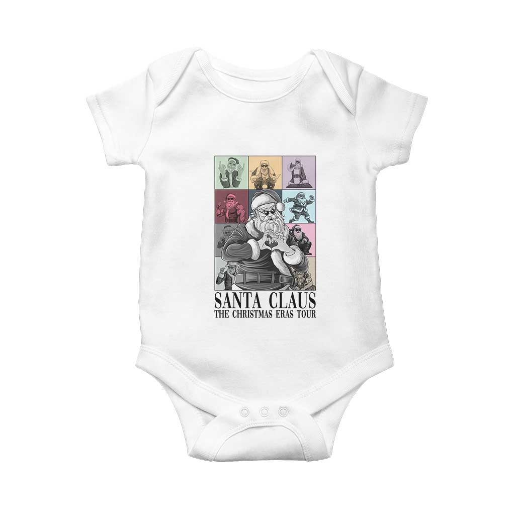 Funny Santa Claus The Christmas Eras Tours Baby Onesie TS09 White Print Your Wear