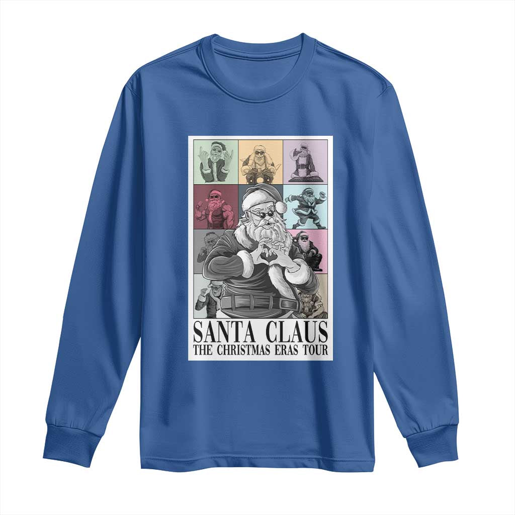 Funny Santa Claus The Christmas Eras Tours Long Sleeve Shirt TS09 Royal Blue Print Your Wear