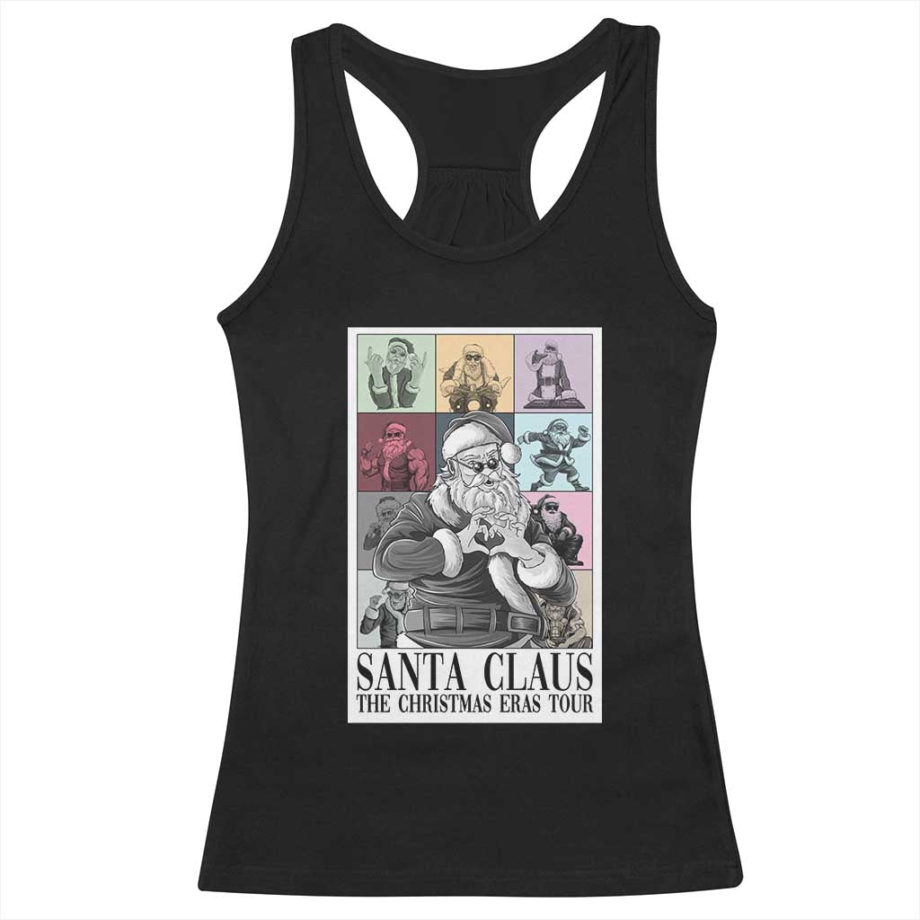 Funny Santa Claus The Christmas Eras Tours Racerback Tank Top TS09 Black Print Your Wear