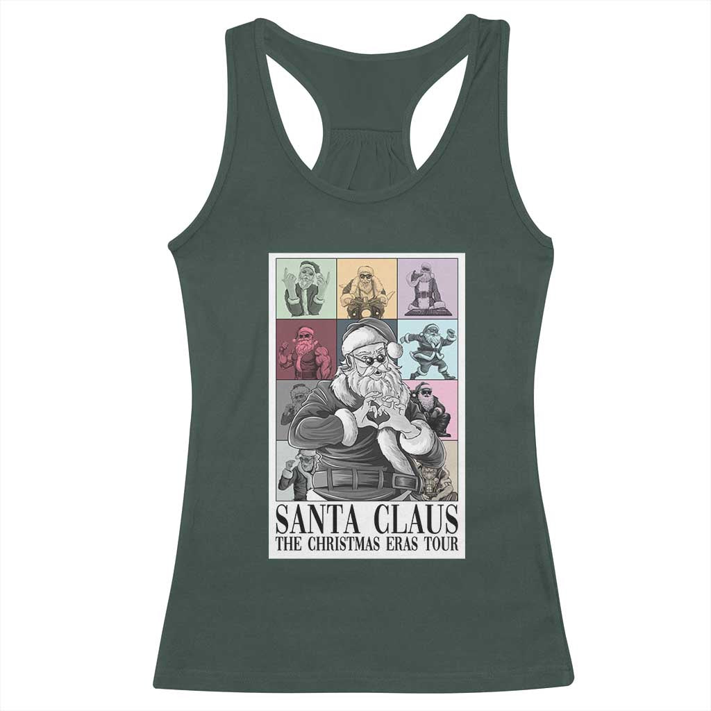 Funny Santa Claus The Christmas Eras Tours Racerback Tank Top TS09 Dark Forest Green Print Your Wear