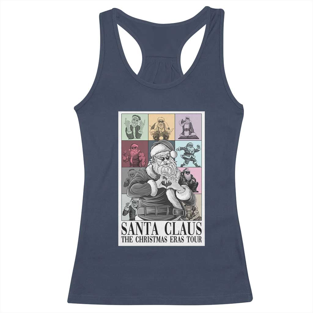 Funny Santa Claus The Christmas Eras Tours Racerback Tank Top TS09 Navy Print Your Wear