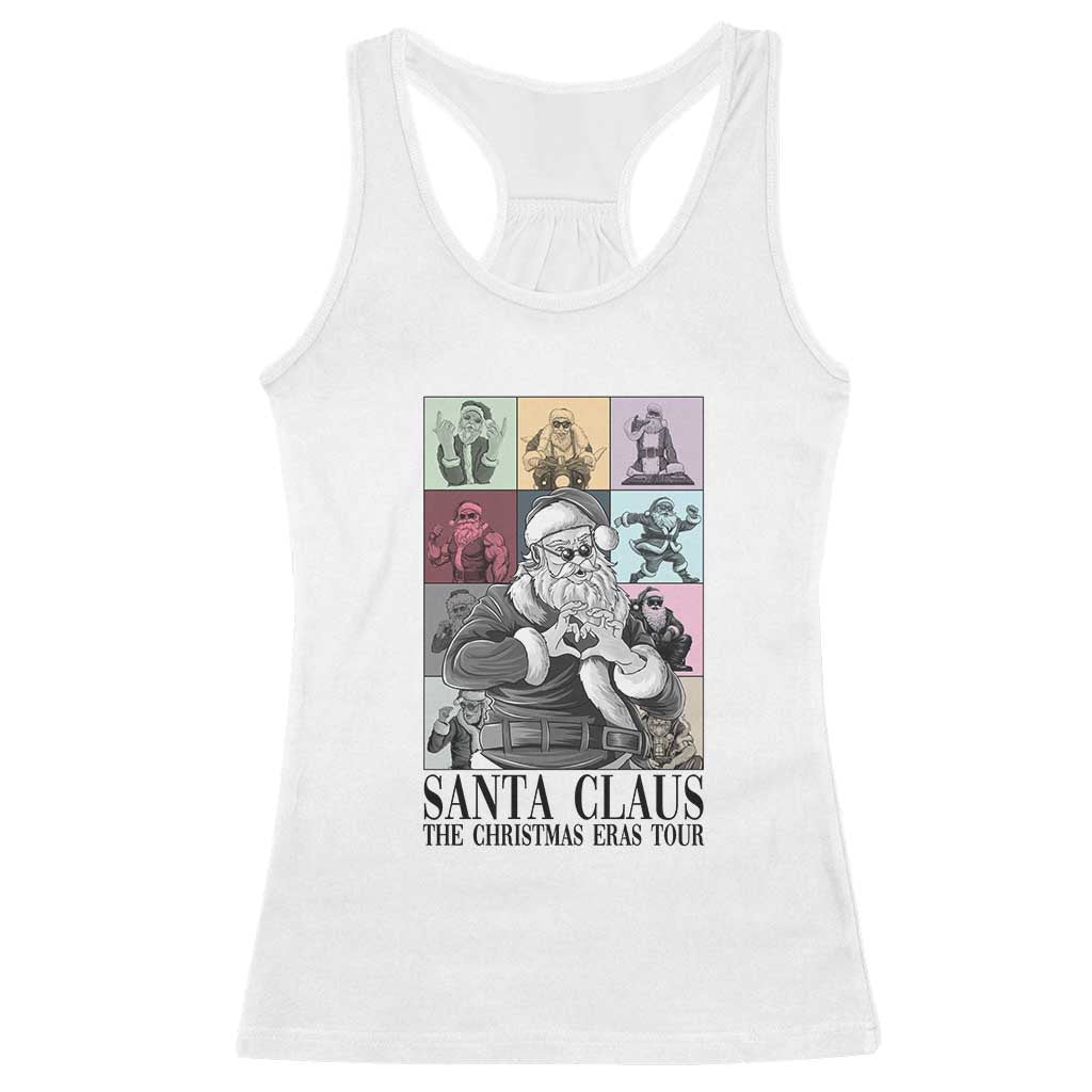 Funny Santa Claus The Christmas Eras Tours Racerback Tank Top TS09 White Print Your Wear