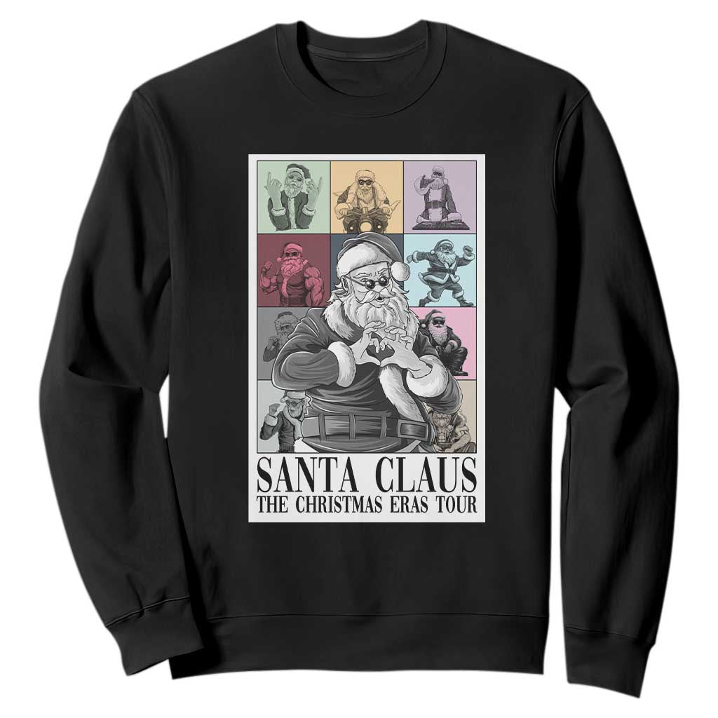Funny Santa Claus The Christmas Eras Tours Sweatshirt TS09 Black Print Your Wear