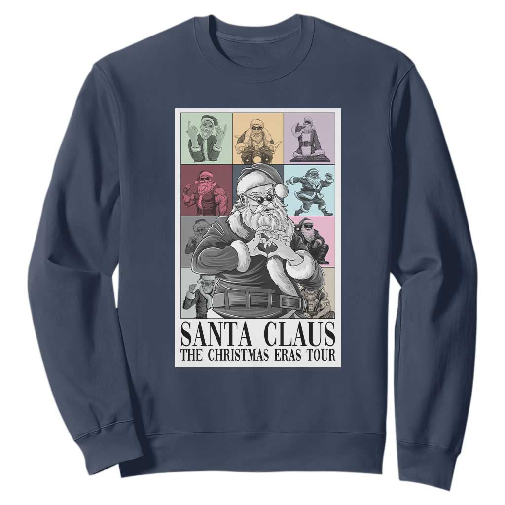 Funny Santa Claus The Christmas Eras Tours Sweatshirt TS09 Navy Print Your Wear