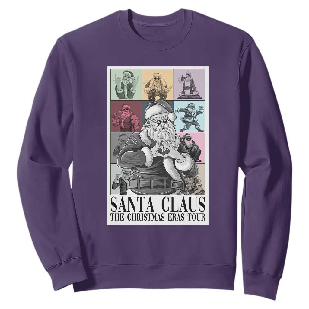 Funny Santa Claus The Christmas Eras Tours Sweatshirt TS09 Purple Print Your Wear
