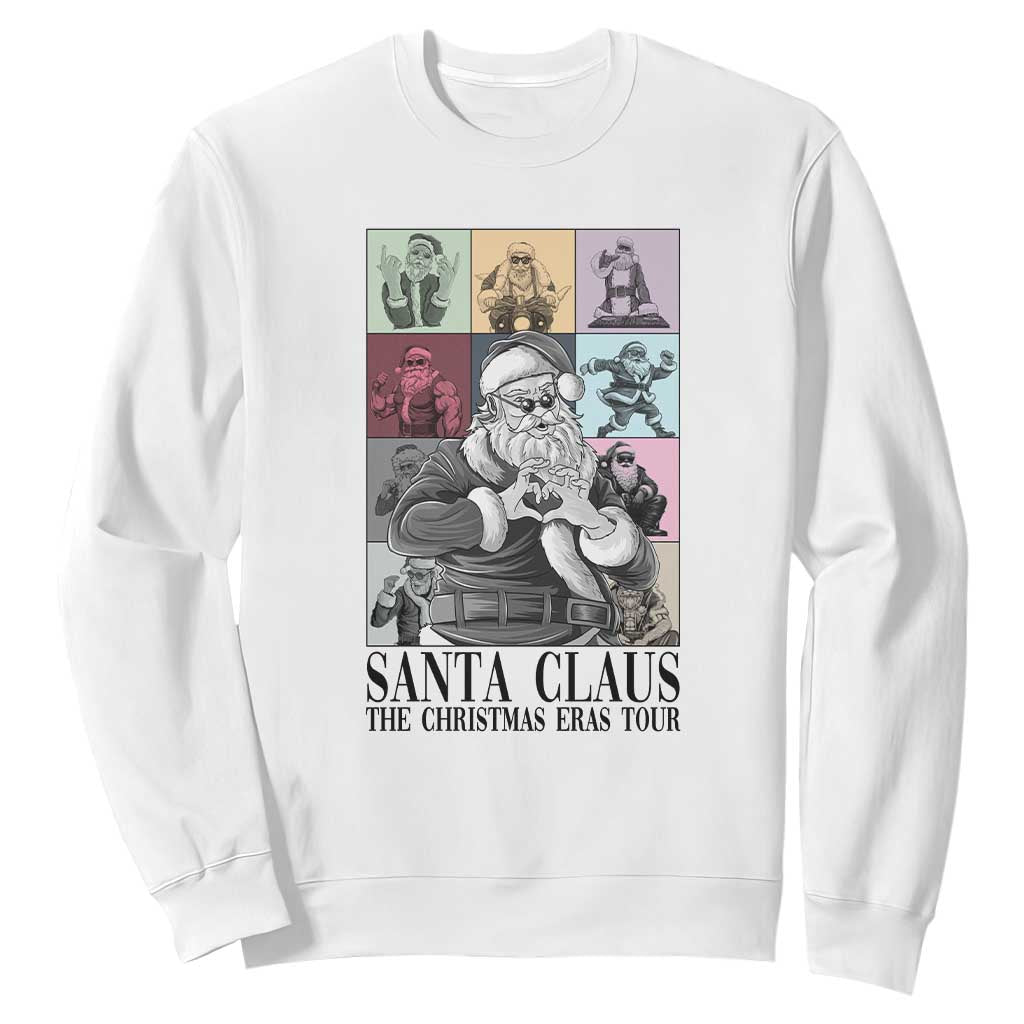 Funny Santa Claus The Christmas Eras Tours Sweatshirt TS09 White Print Your Wear