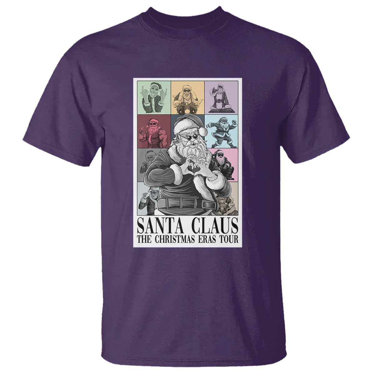Funny Santa Claus The Christmas Eras Tours T Shirt TS09 Purple Print Your Wear