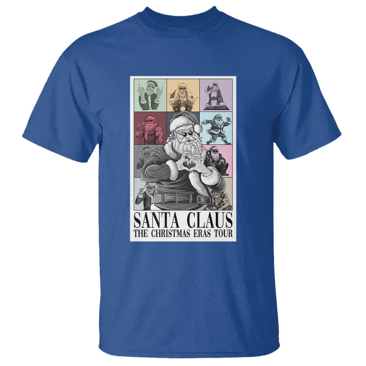 Funny Santa Claus The Christmas Eras Tours T Shirt TS09 Royal Blue Print Your Wear