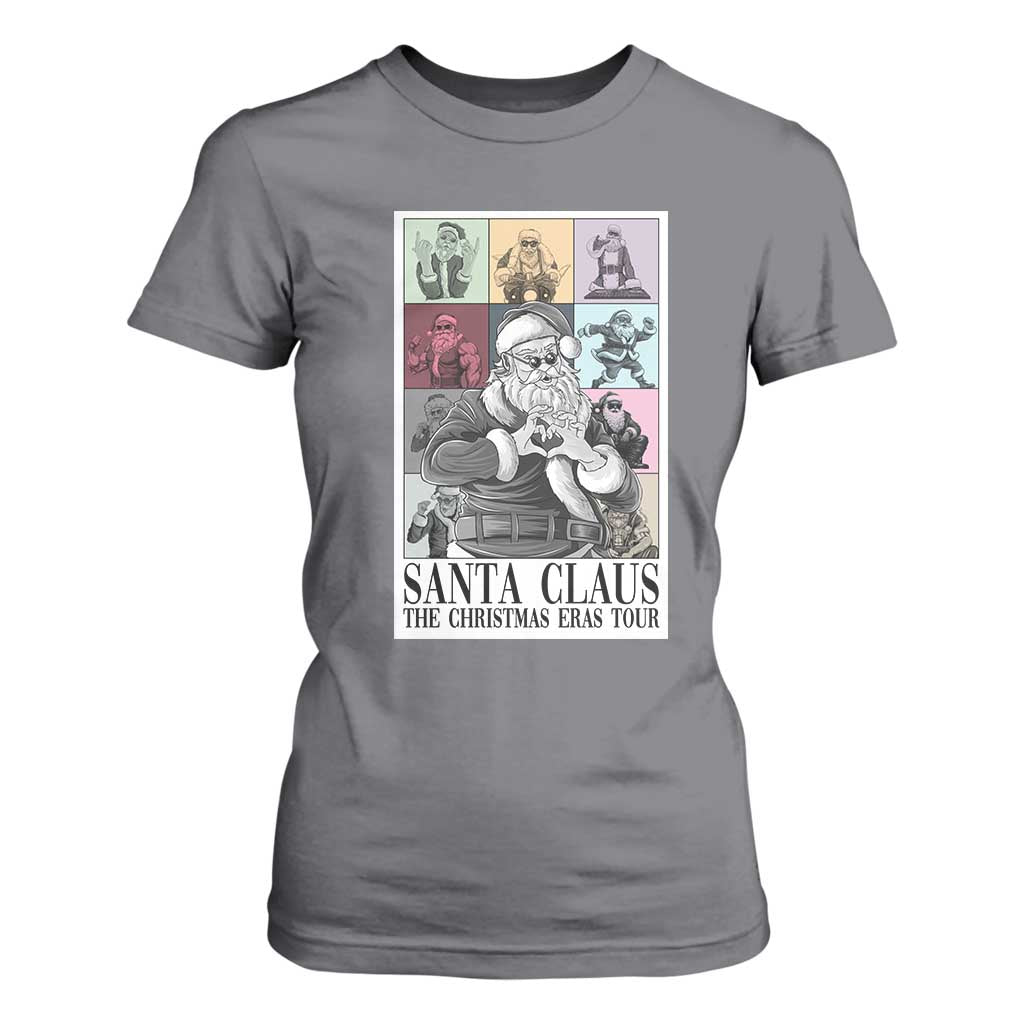 Funny Santa Claus The Christmas Eras Tours T Shirt For Women TS09 Charcoal Print Your Wear