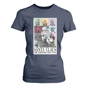 Funny Santa Claus The Christmas Eras Tours T Shirt For Women TS09 Navy Print Your Wear