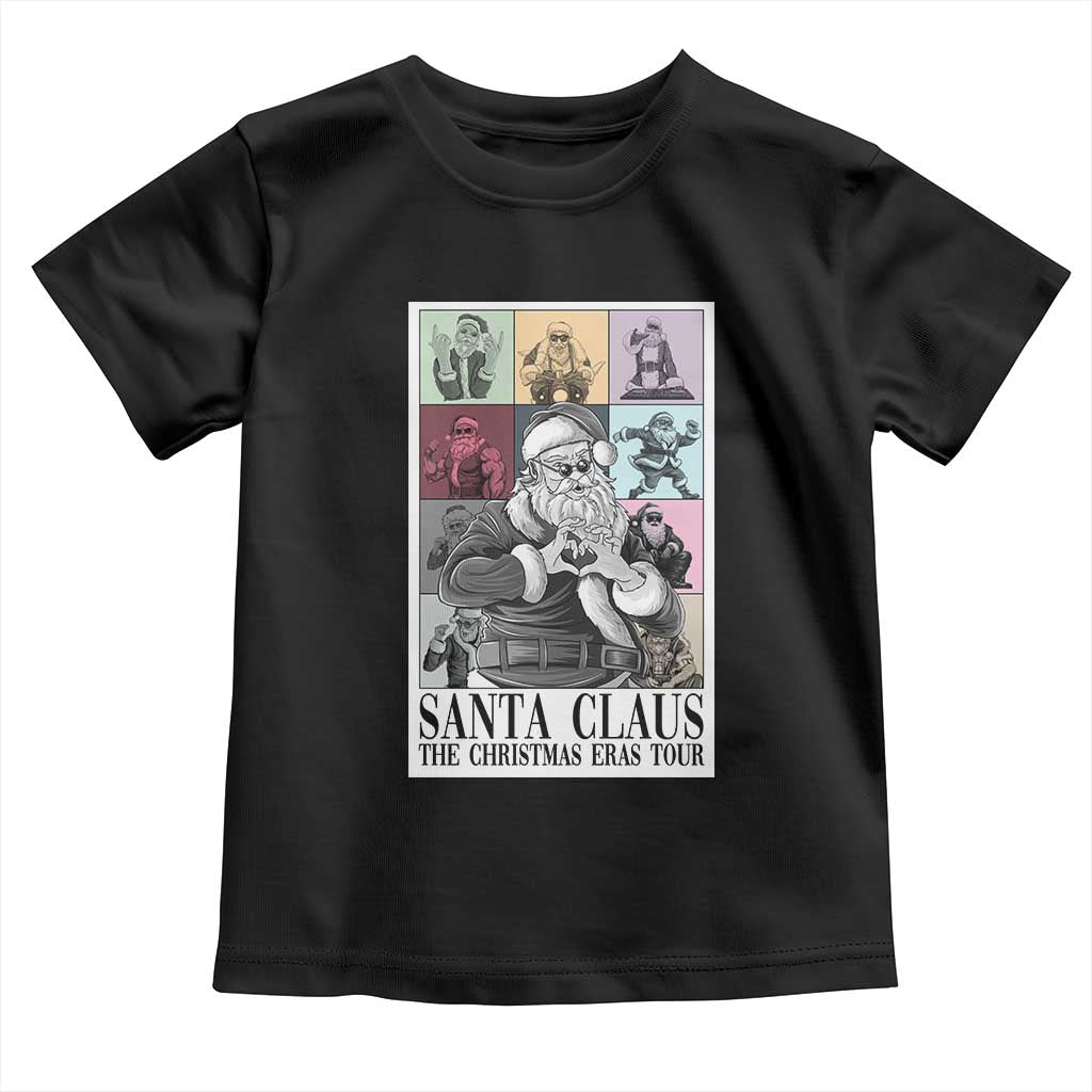 Funny Santa Claus The Christmas Eras Tours Toddler T Shirt TS09 Black Print Your Wear