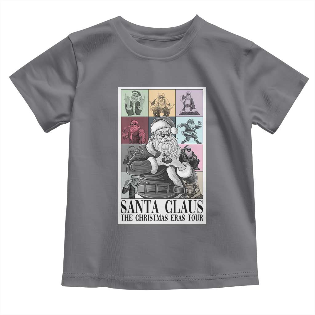 Funny Santa Claus The Christmas Eras Tours Toddler T Shirt TS09 Charcoal Print Your Wear