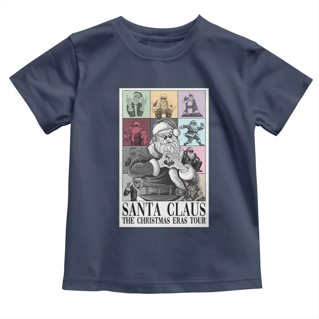 Funny Santa Claus The Christmas Eras Tours Toddler T Shirt TS09 Navy Print Your Wear