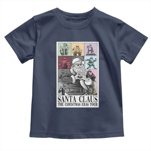 Funny Santa Claus The Christmas Eras Tours Toddler T Shirt TS09 Navy Print Your Wear