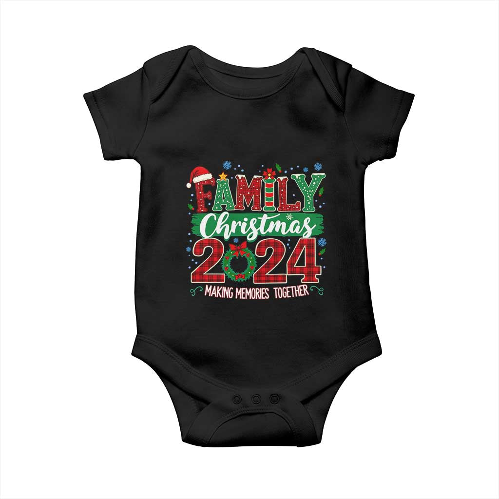Family Christmas 2024 Baby Onesie Making Memories Together TS09 Black Print Your Wear