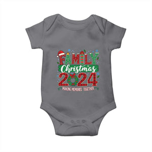 Family Christmas 2024 Baby Onesie Making Memories Together TS09 Charcoal Print Your Wear