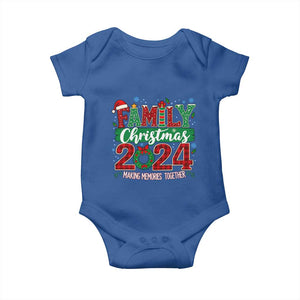 Family Christmas 2024 Baby Onesie Making Memories Together TS09 Royal Blue Print Your Wear