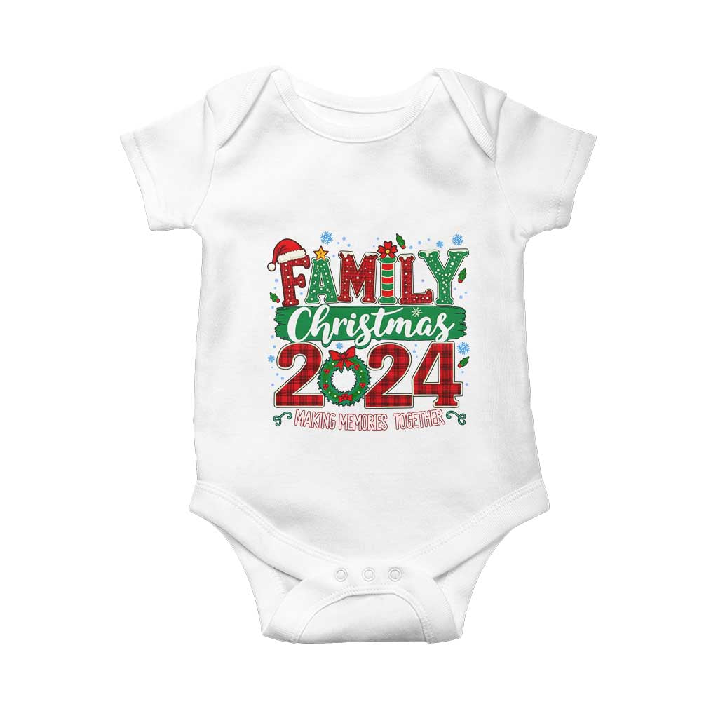 Family Christmas 2024 Baby Onesie Making Memories Together TS09 White Print Your Wear