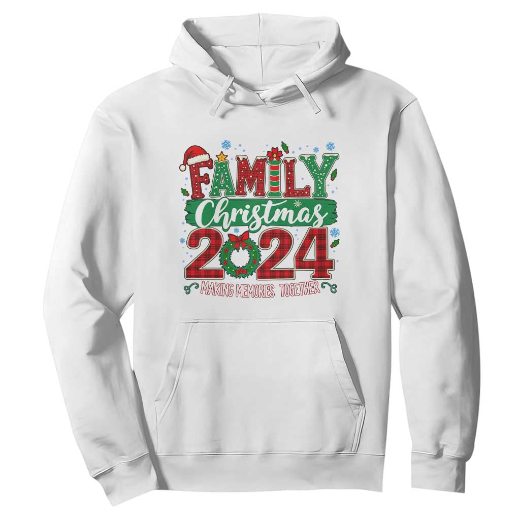 Family Christmas 2024 Hoodie Making Memories Together TS09 White Print Your Wear