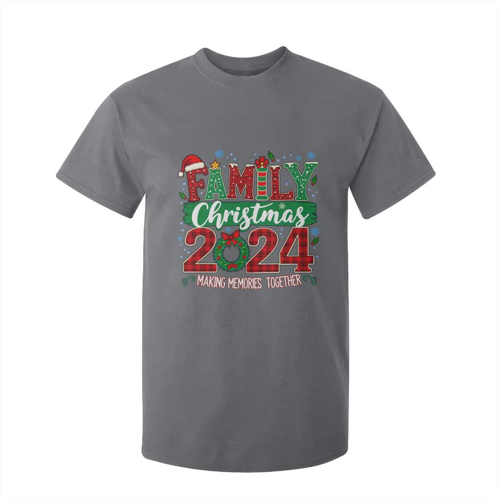 Family Christmas 2024 T Shirt For Kid Making Memories Together TS09 Charcoal Print Your Wear