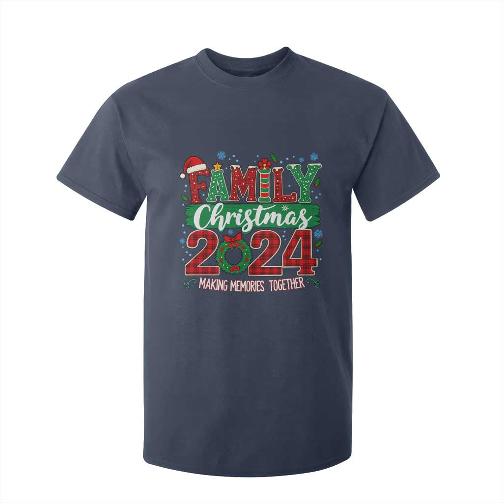 Family Christmas 2024 T Shirt For Kid Making Memories Together TS09 Navy Print Your Wear