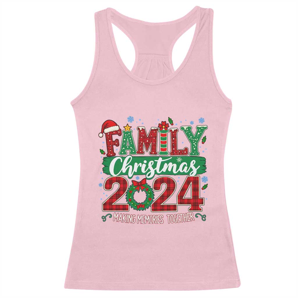 Family Christmas 2024 Racerback Tank Top Making Memories Together TS09 Light Pink Print Your Wear