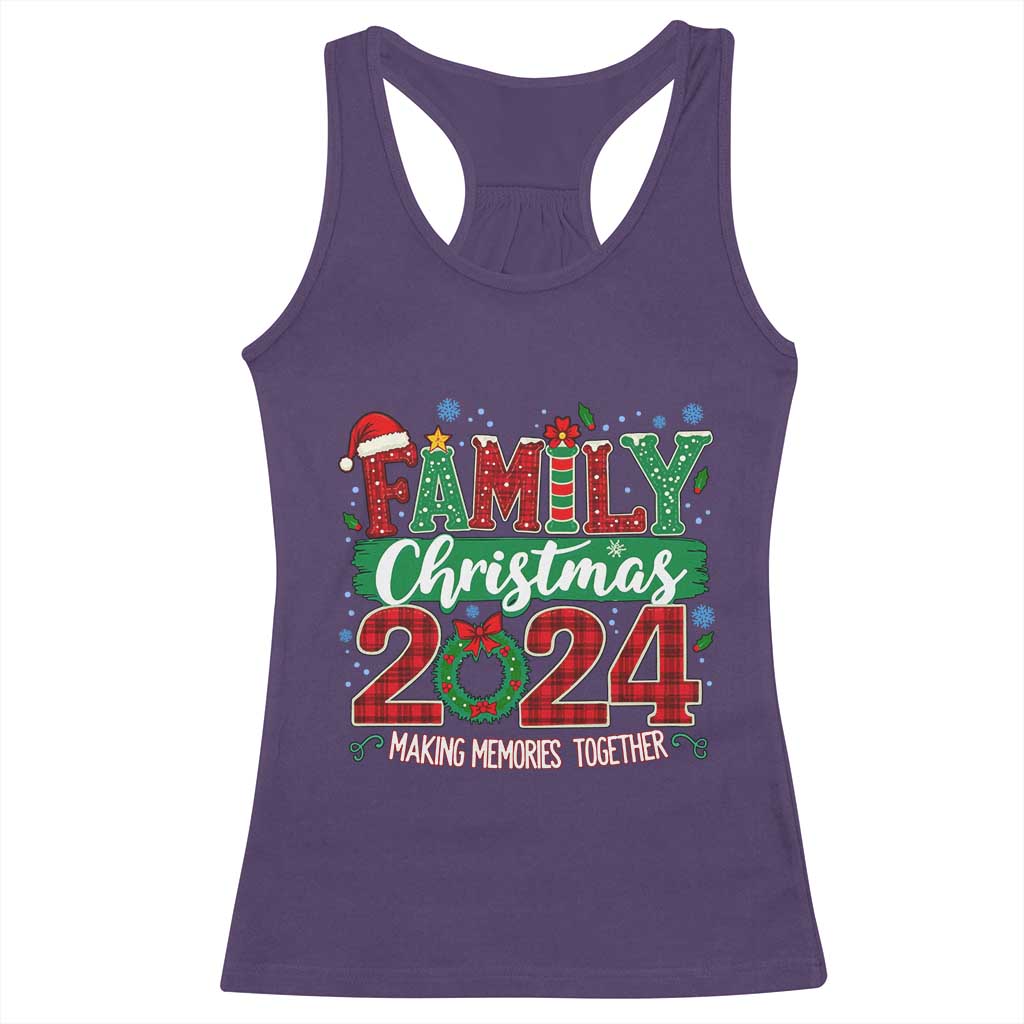 Family Christmas 2024 Racerback Tank Top Making Memories Together TS09 Purple Print Your Wear